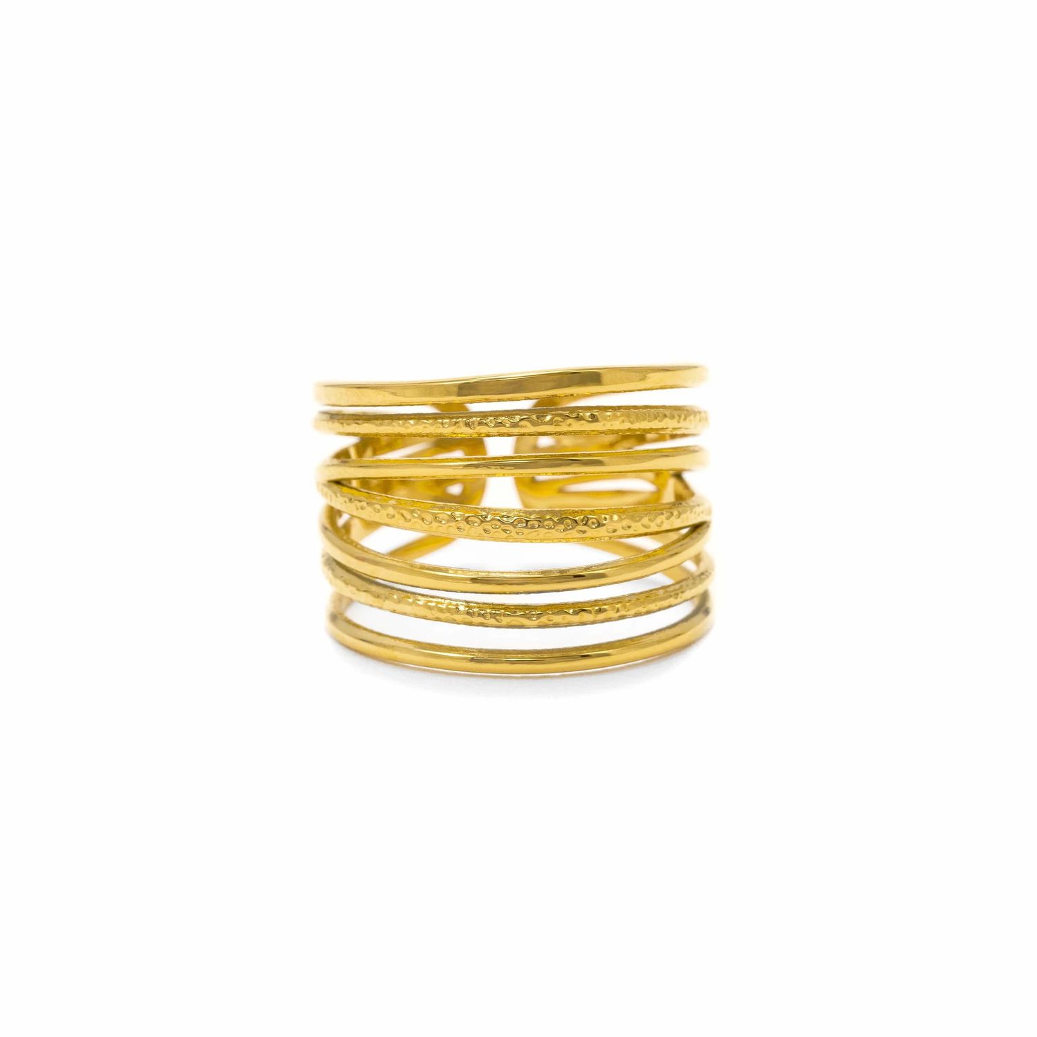 Parallel Ring Gold Size 7