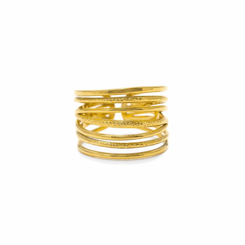 Parallel Ring Gold Size 7