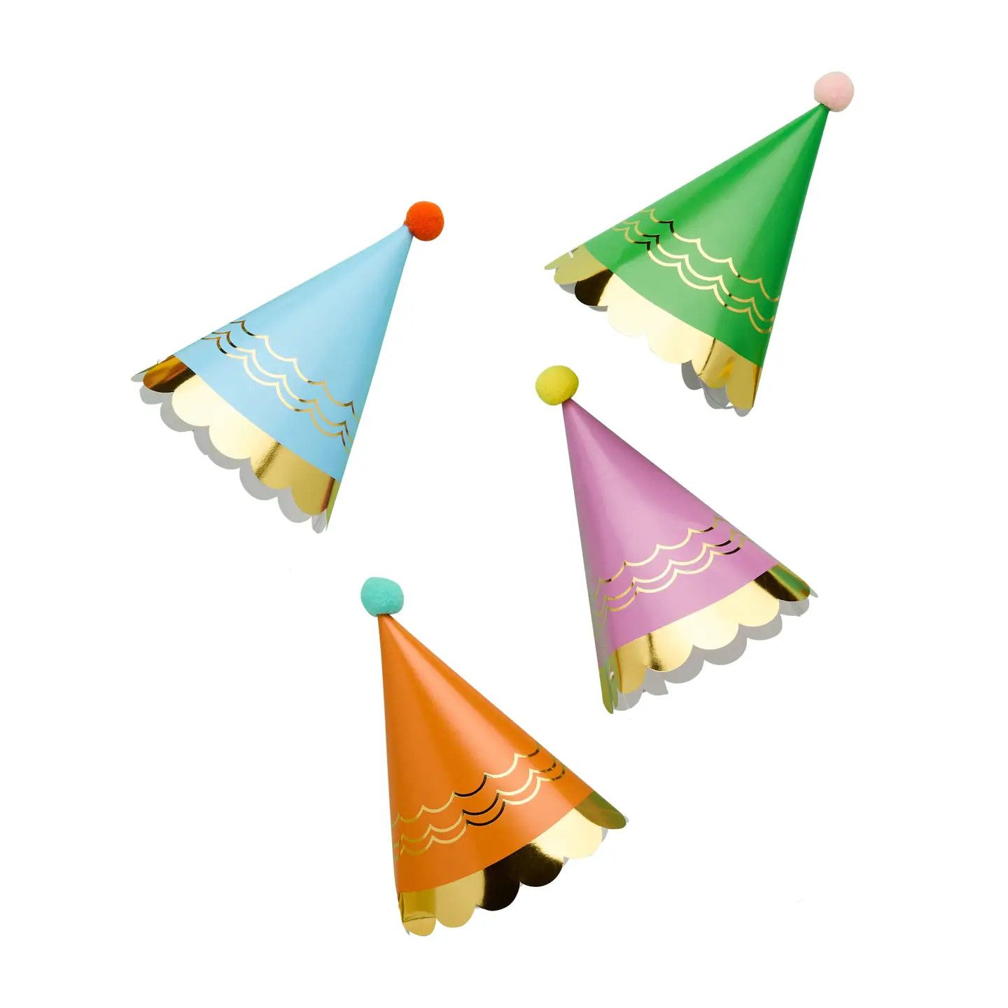 Birthday Party Hats With PomPoms