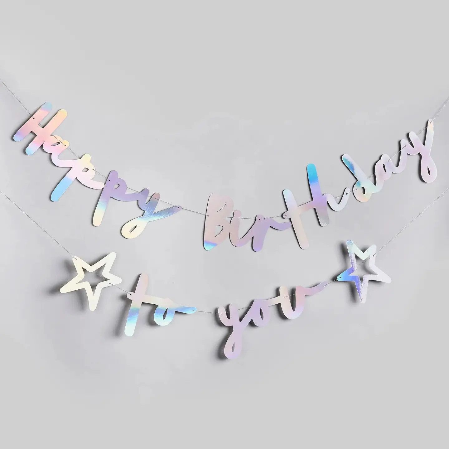 Iridescent Happy Birthday To You Banner 4m