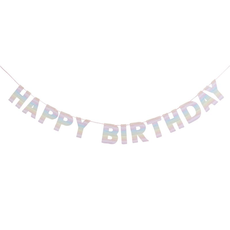 Eco Rainbow Happy Birthday Banner 2m
