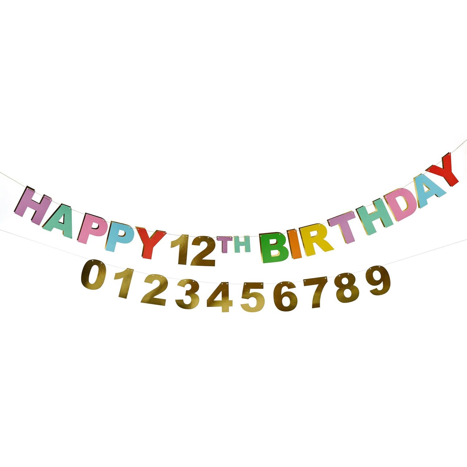 Premium Brights &#39;Happy Birthday&#39; Customisable Card Banner 3m