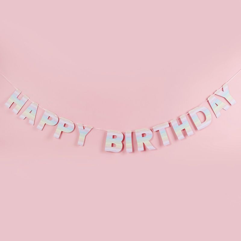 Eco Rainbow Happy Birthday Banner 2m