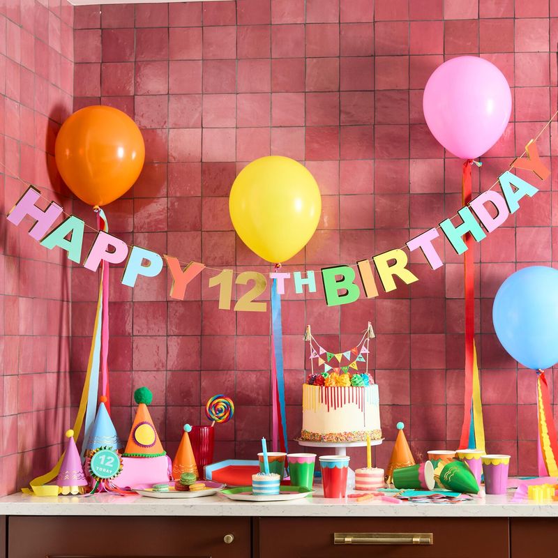 Premium Brights 'Happy Birthday' Customisable Card Banner 3m