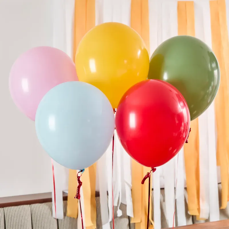 Rainbow Circus Latex 12" Balloons - Pack of 5