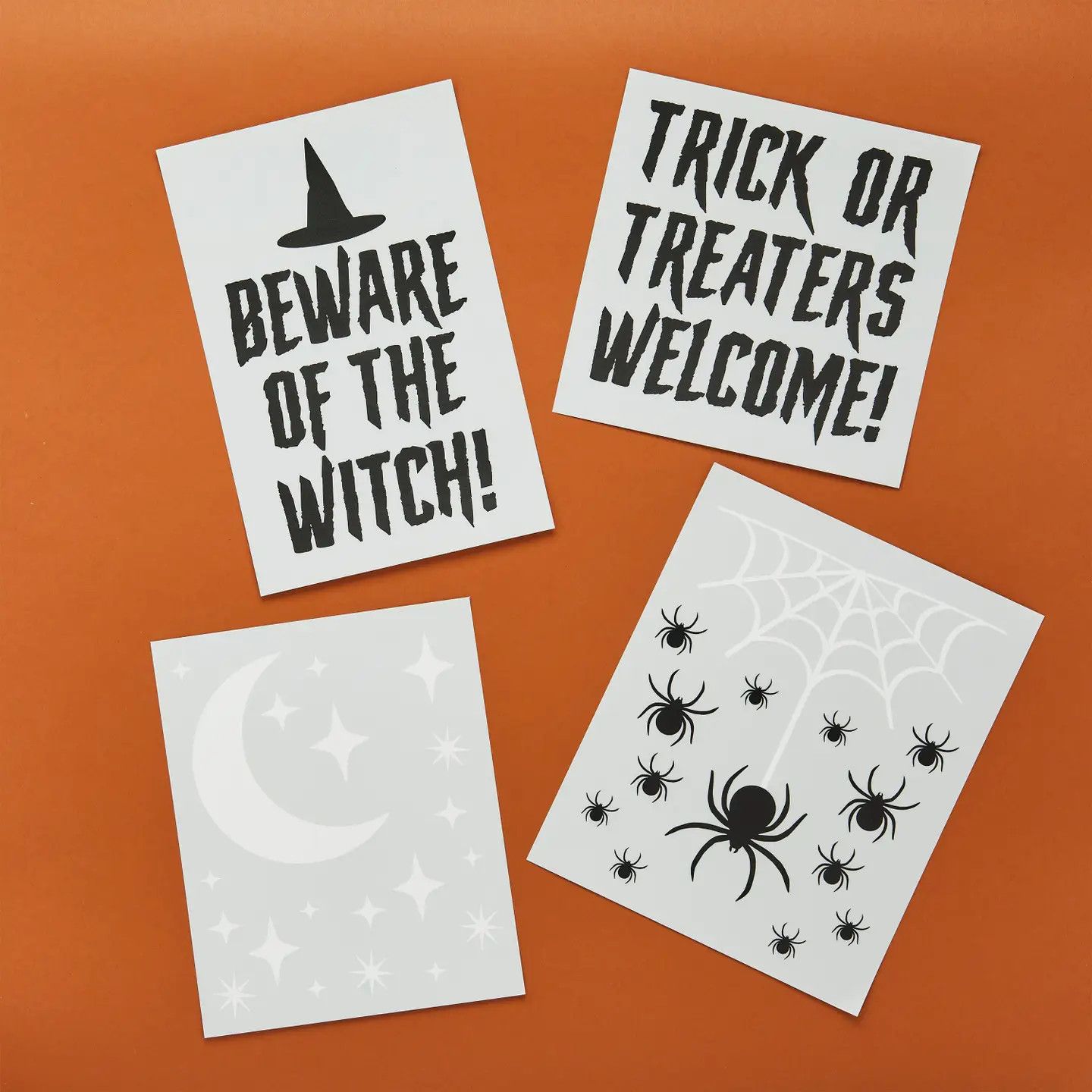 Trick or Treat Window Clings 4 Pack