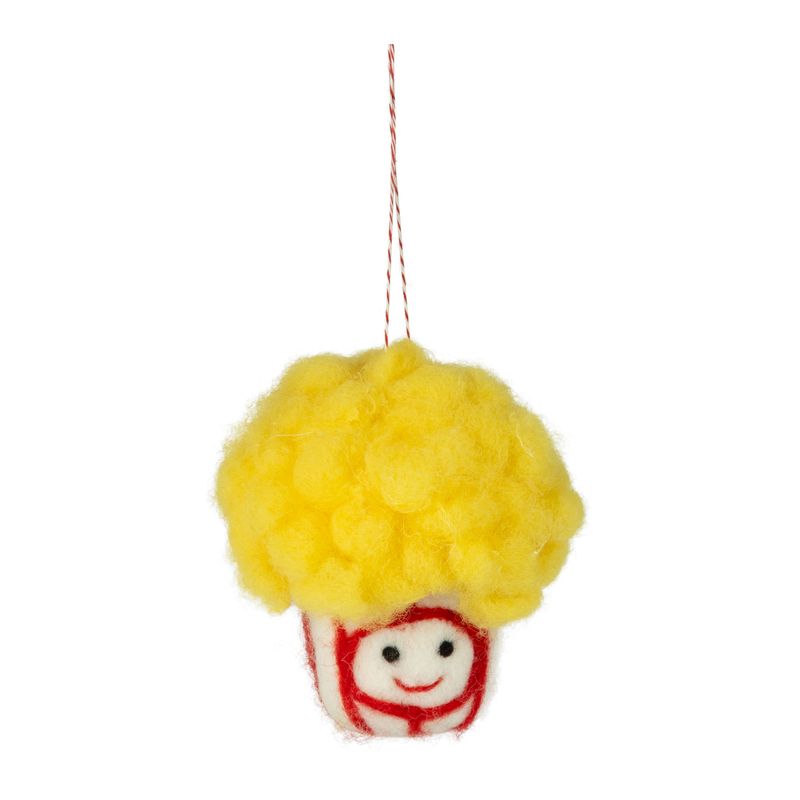 Felt Ornament Yellow Popcorn in a Box