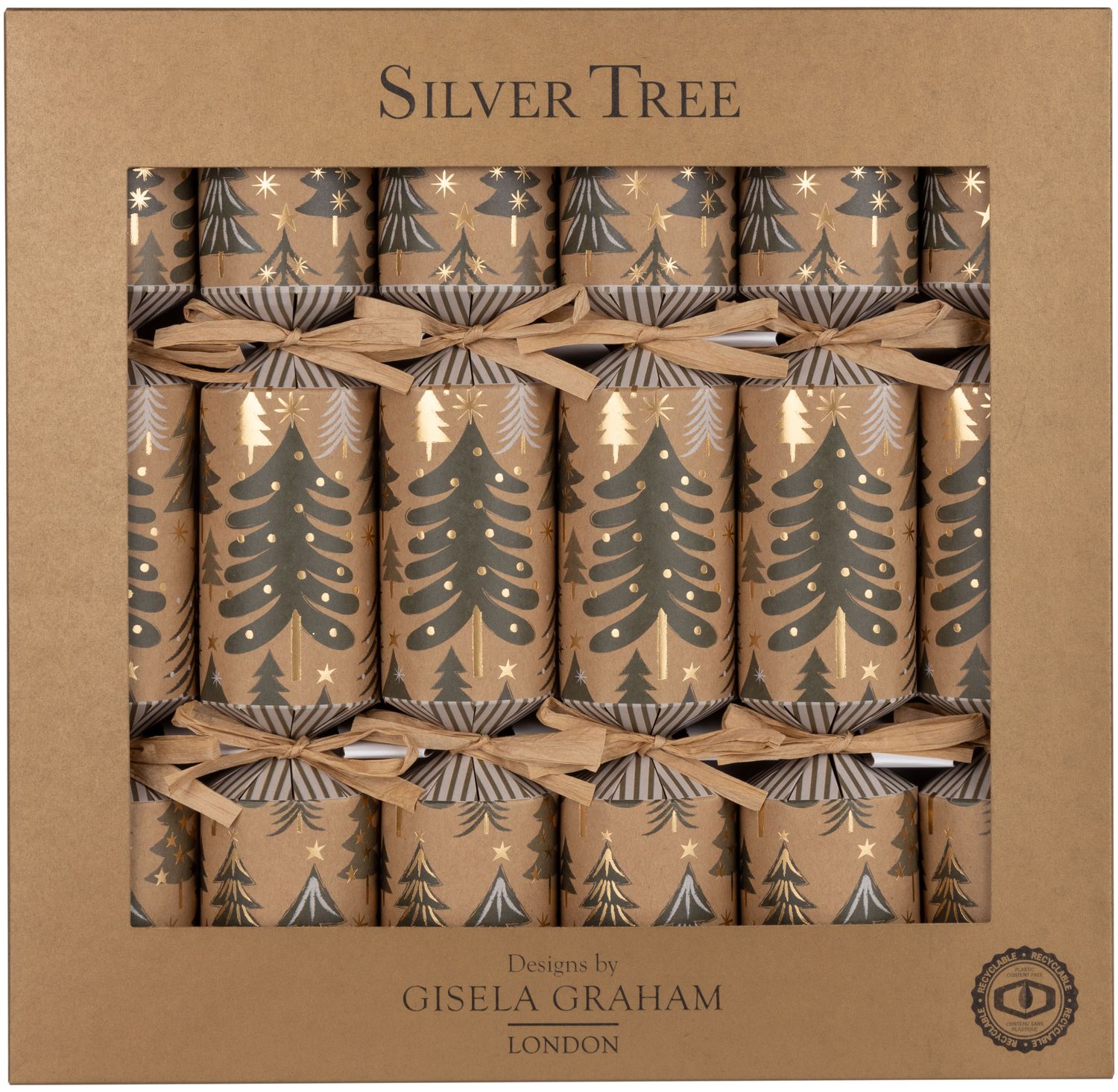 Festive Crackers Set of 6 Eco Forest Evergreen