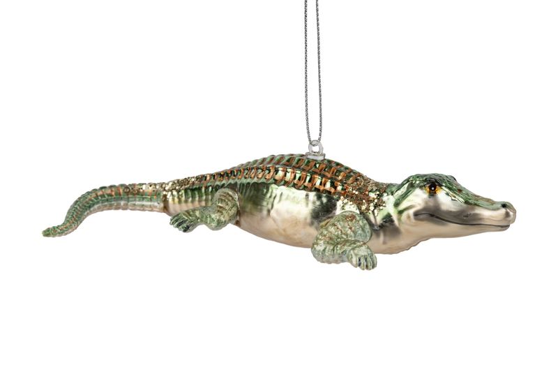 Glass Ornament Alligator