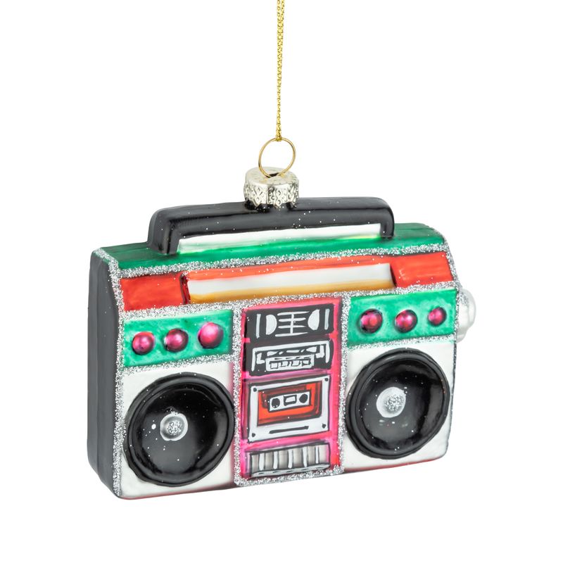 Glass Ornament Boombox