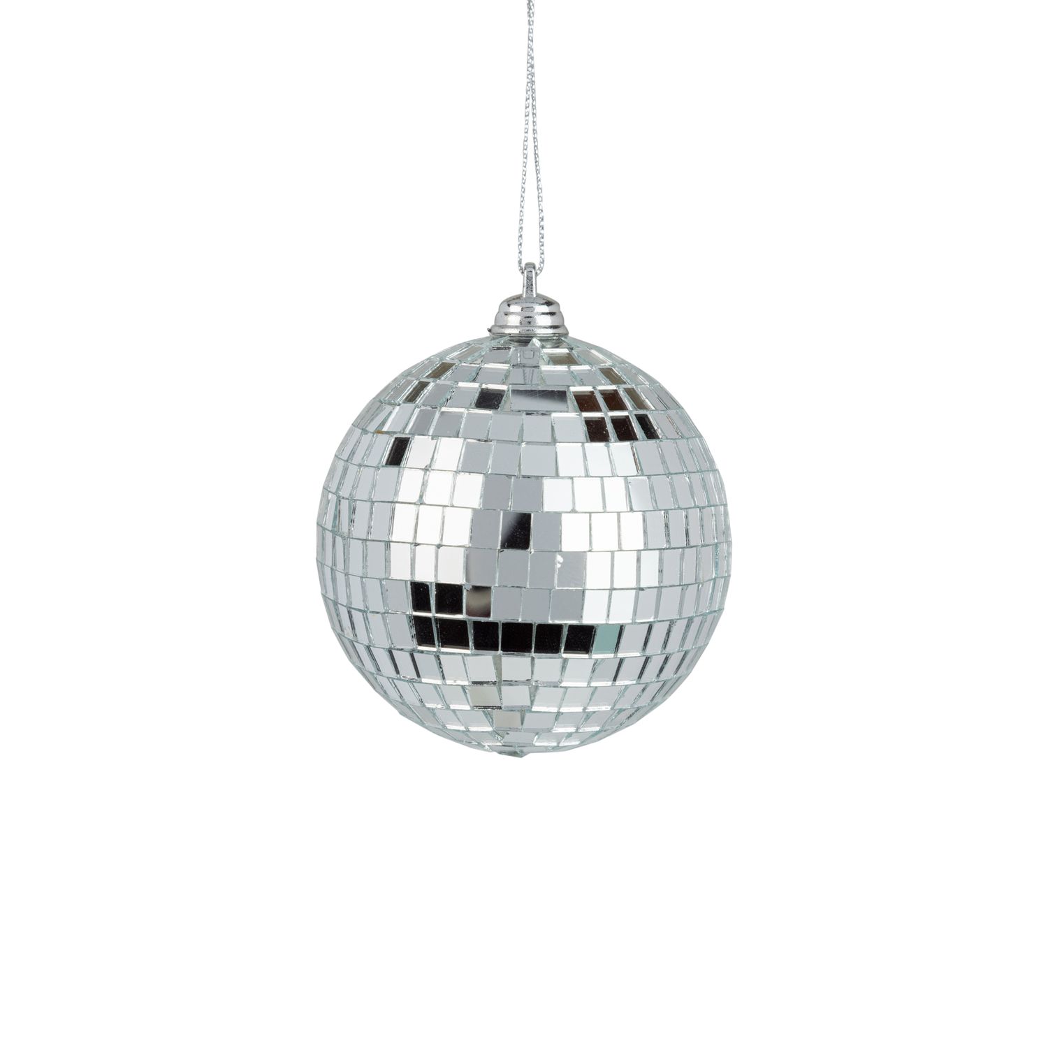 Glass Ornament Silver Mirror Disco Ball