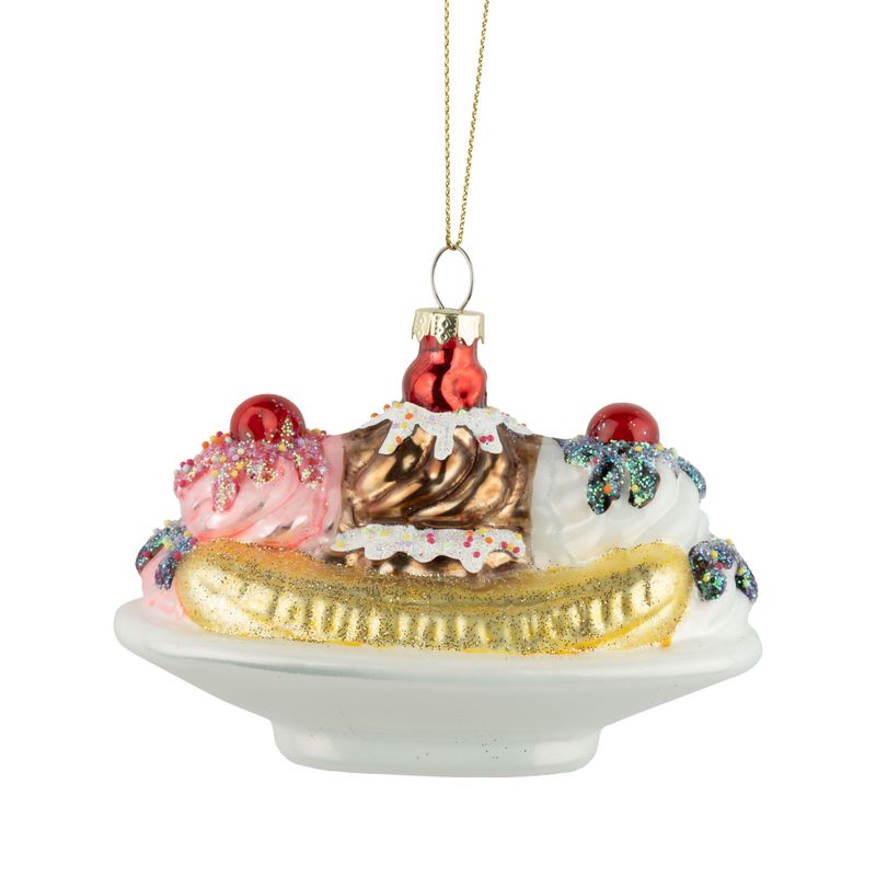 Glass Ornament Banana Split