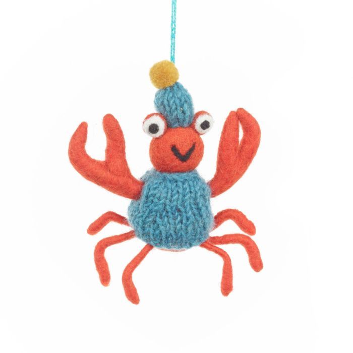 Felt Ornament Sammy Snowcrab