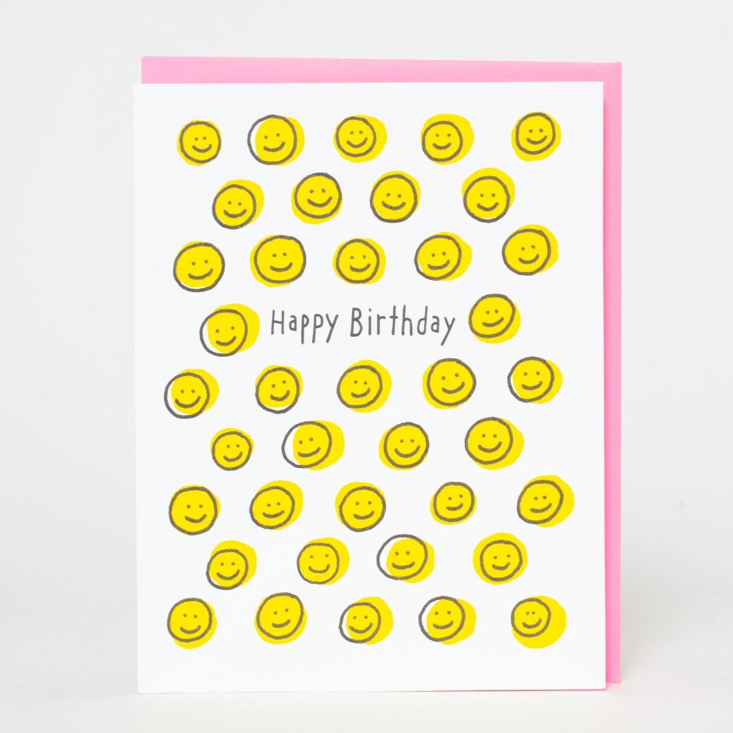 Happy Face Birthday Letterpress