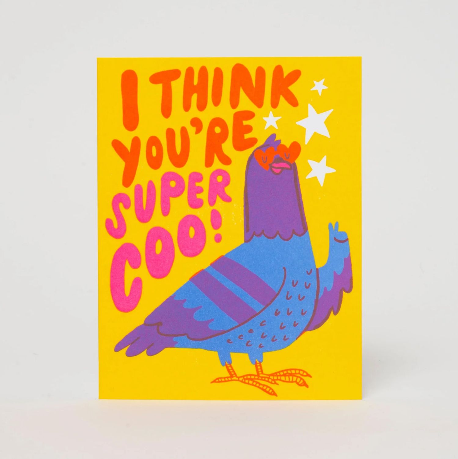 Super Coo Pigeon Love Letterpress