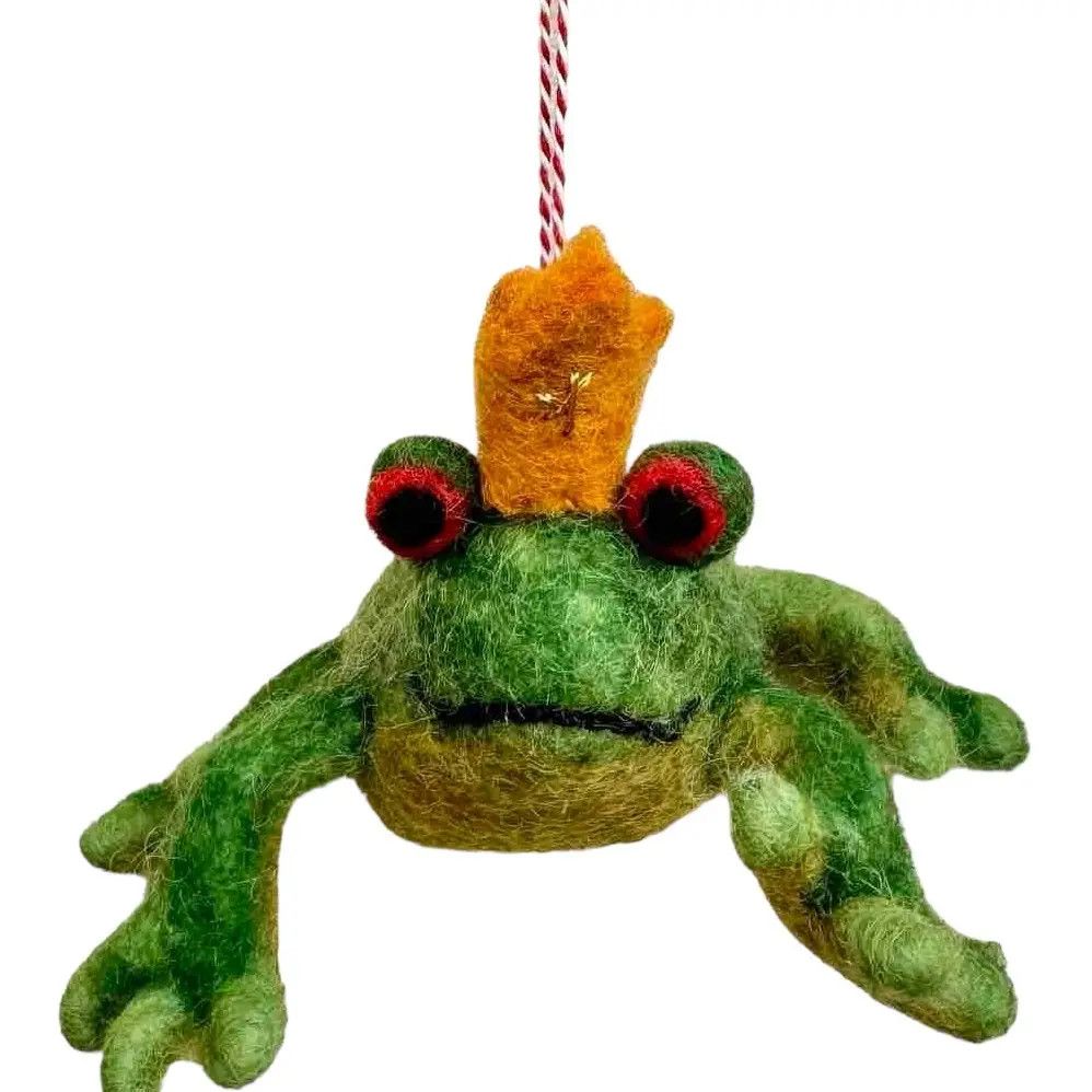 Felt Ornament Frog Prince