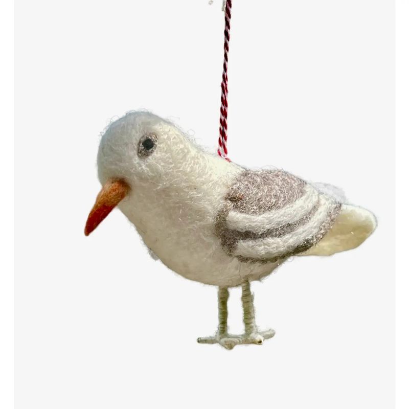 Felt Ornament Seagull Gray