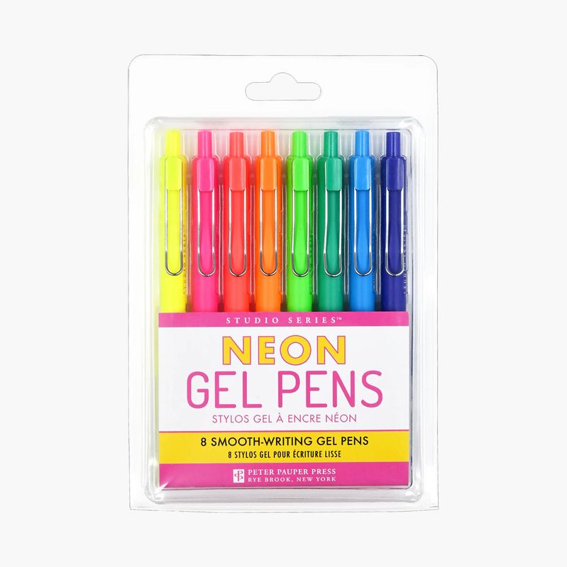 Neon Gel Pens Set of 8