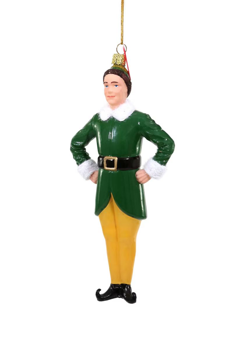 Glass Ornament Santa&#39;s Helper