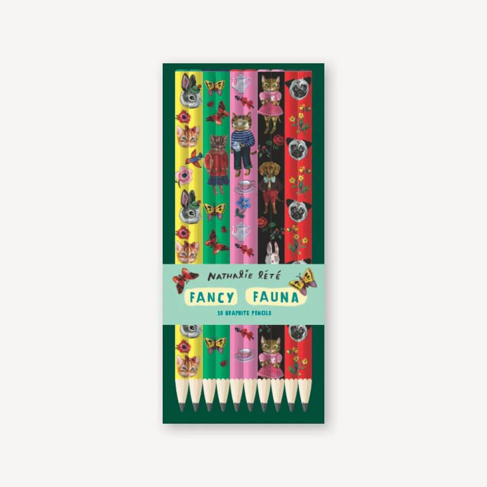 Fancy Fauna Graphite Pencil Set of 10