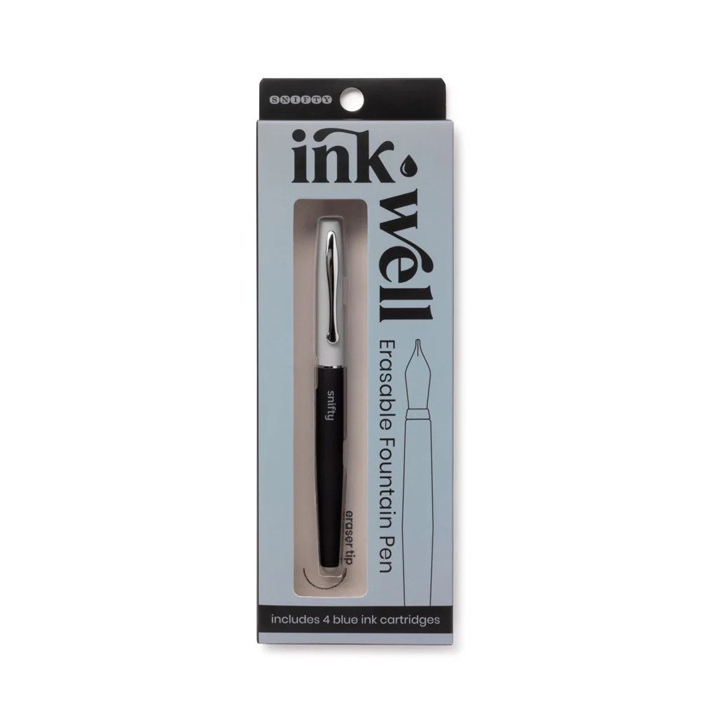 Ink Well Erasable Fountain Pen Black/Gray