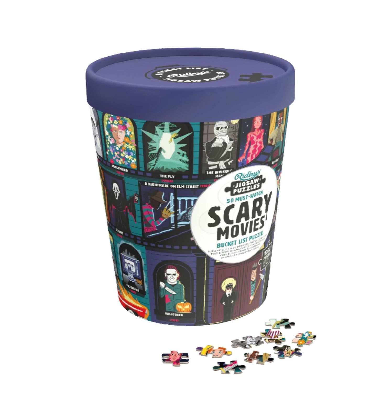 1000 Piece Bucket List Puzzle 50 Must-Watch Scary Movies