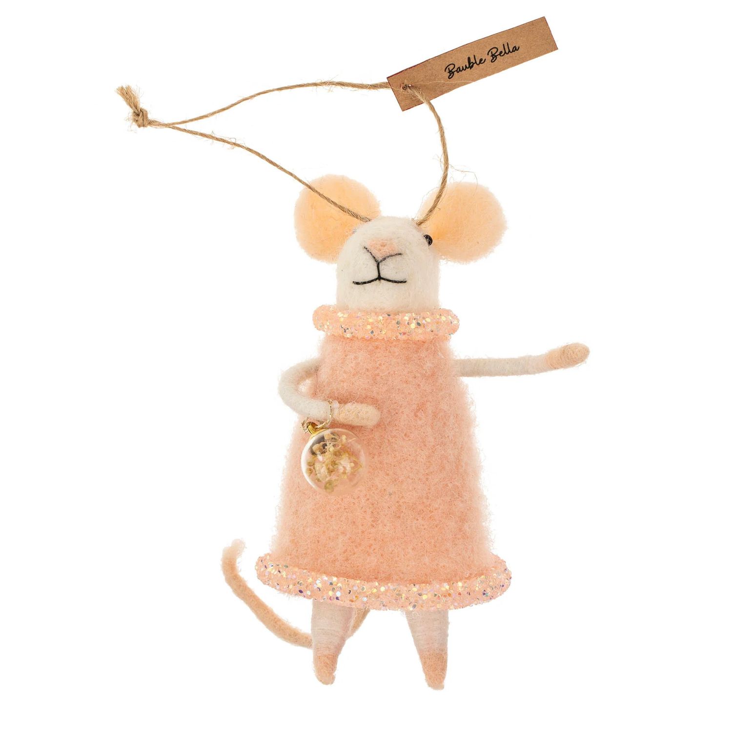 Felt Ornament Mouse Bauble Bella
