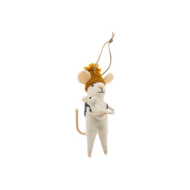 Felt Ornament Mouse Doting Dad