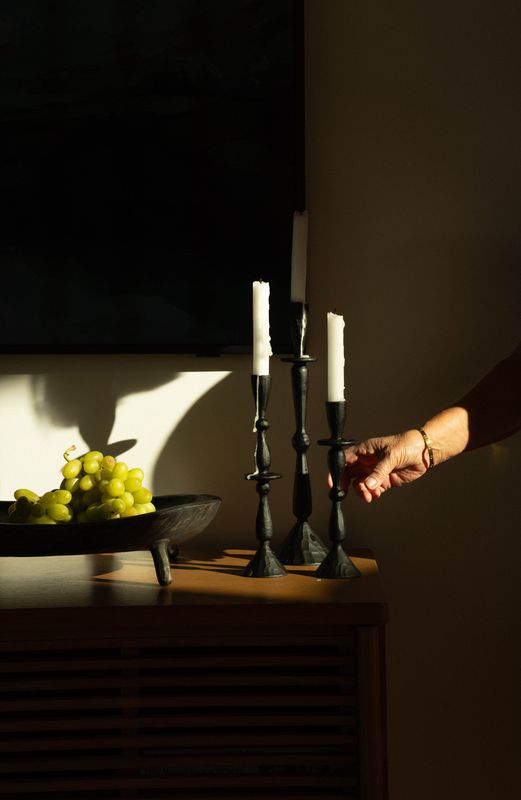 Imani Candle Holder Small Black