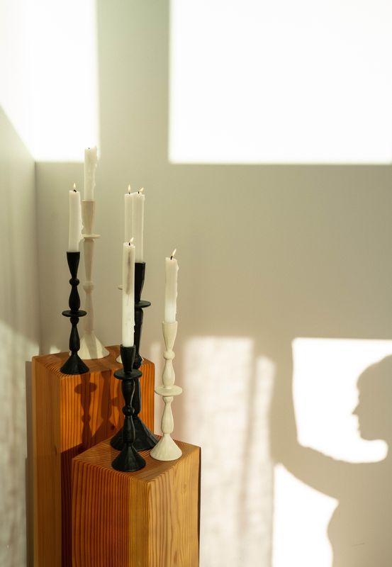 Imani Candle Holder Small White