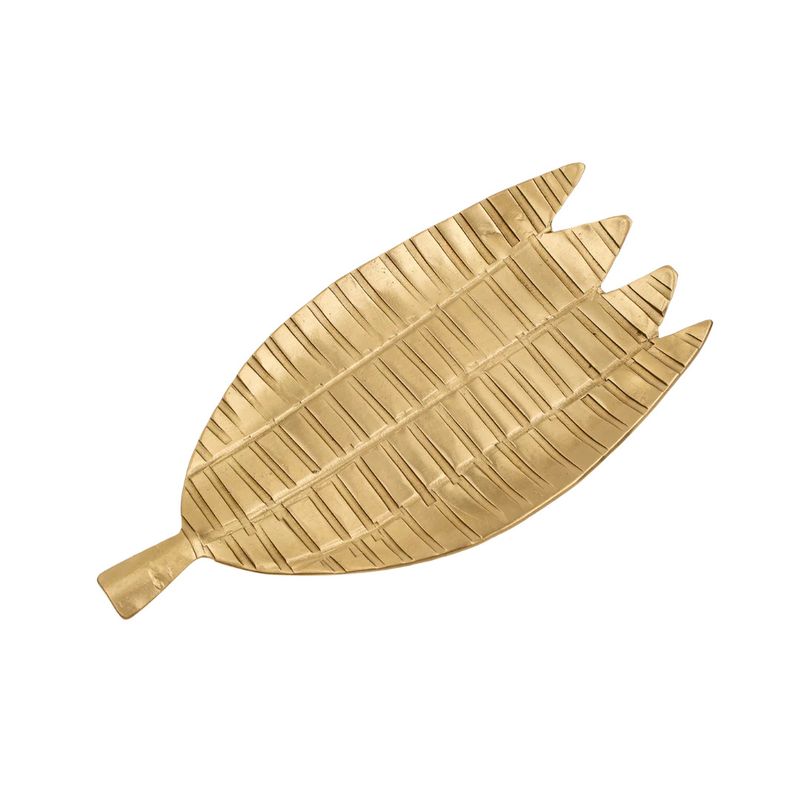 Trinket Dish Brass Palm Leaf