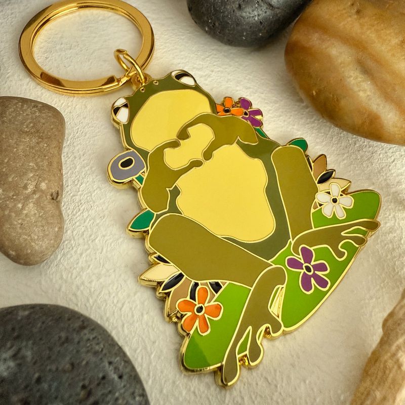 Enamel Keychain "Cecile" Frog