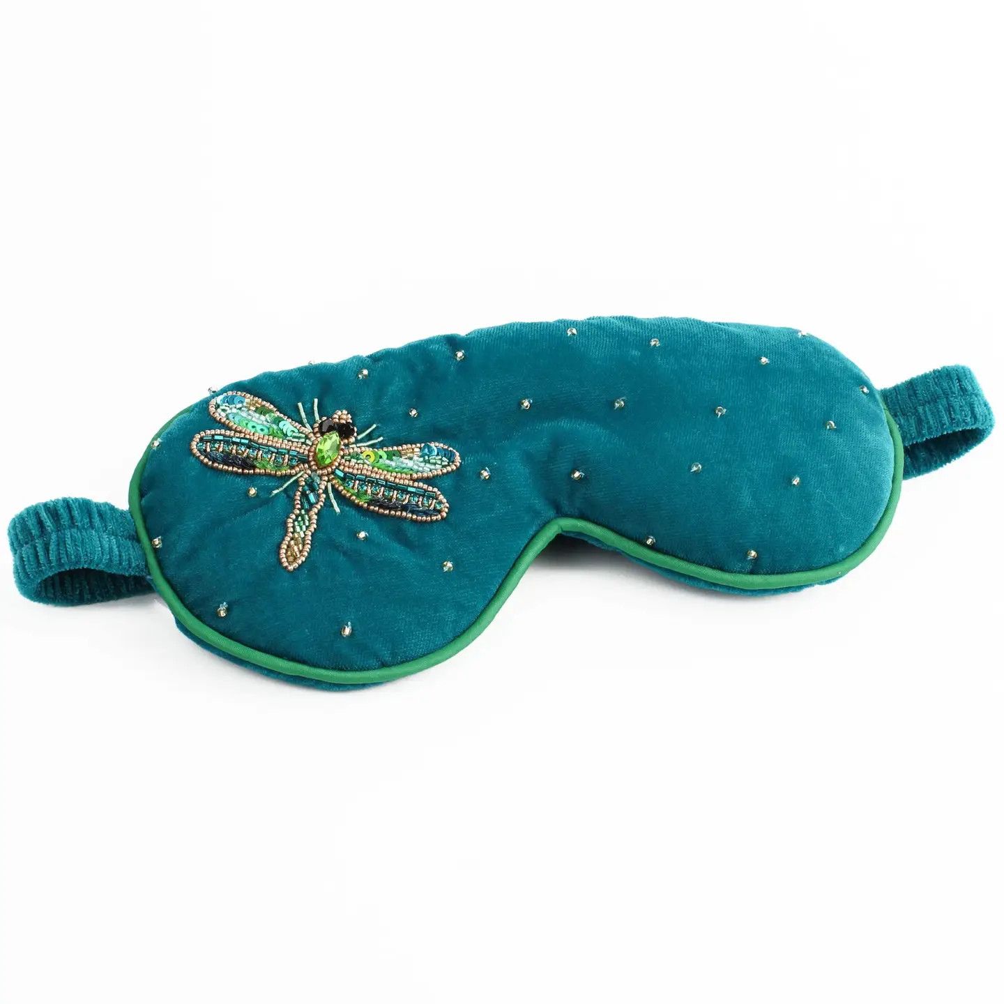 Blue Dragonfly Velvet Sleep Mask