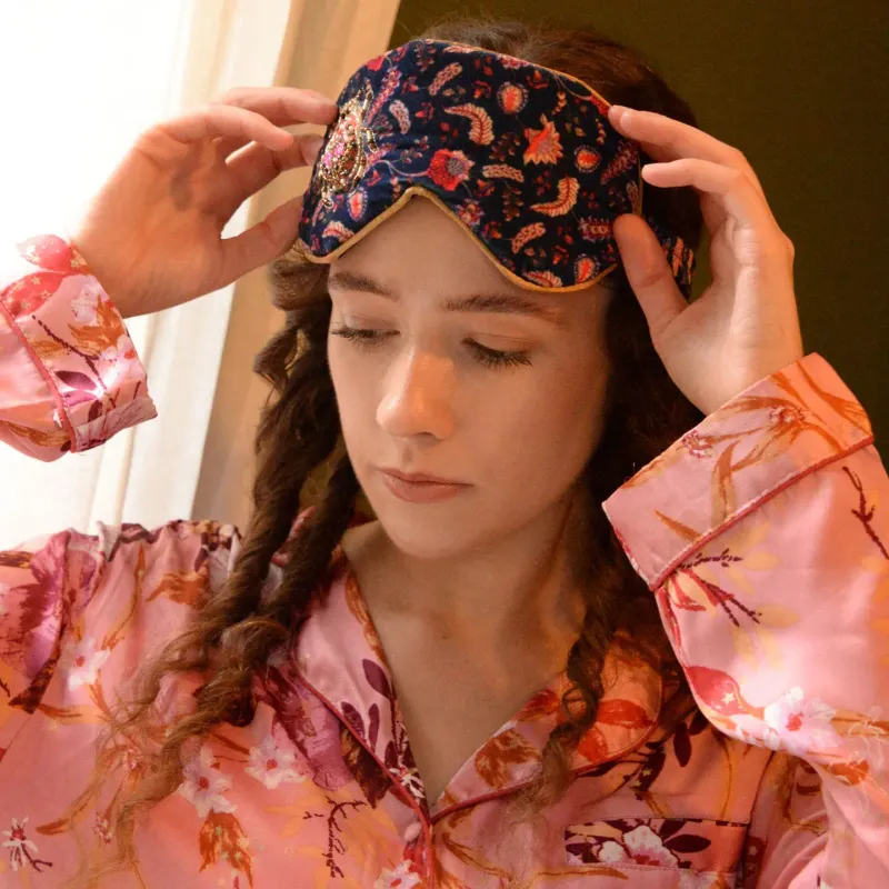Autumn Beetle Velvet Sleep Mask