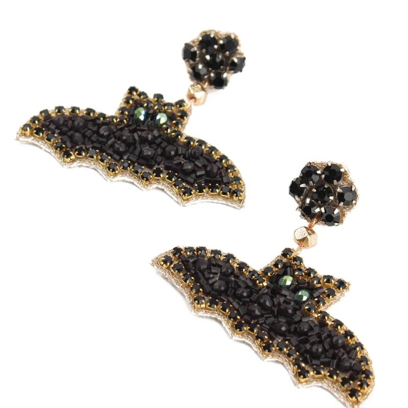 Beaded Bat Earrings