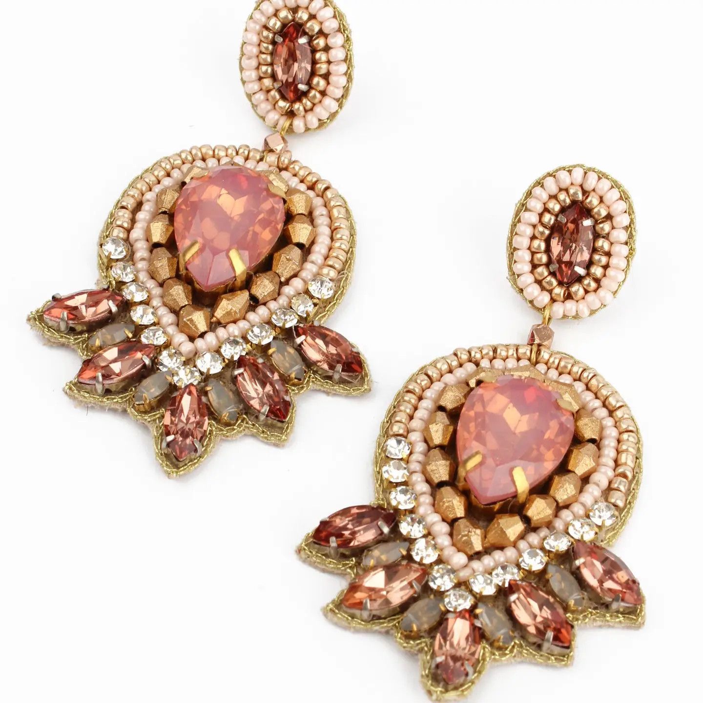 Beaded Peach Art Deco
