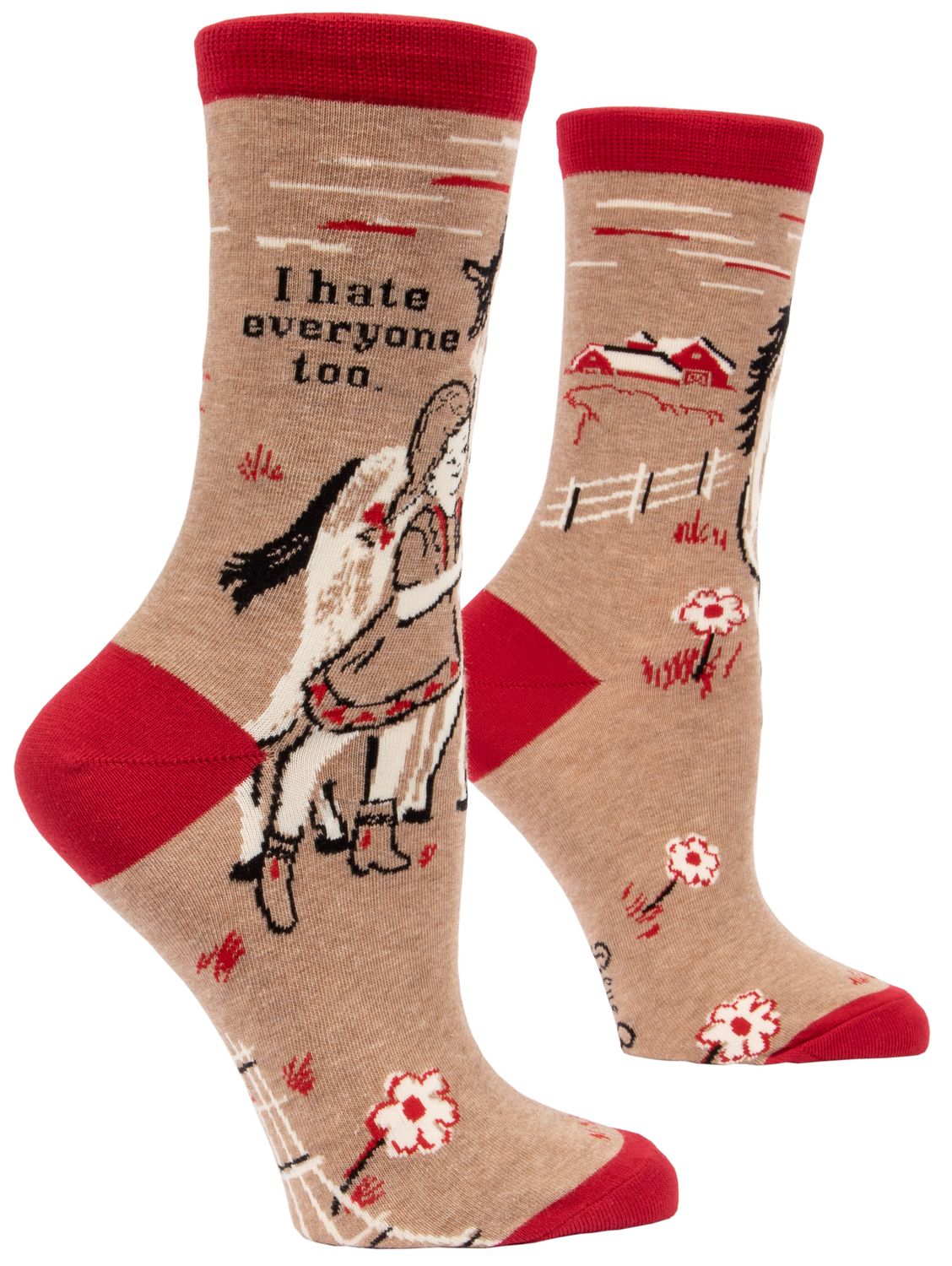 Women&#39;s Crew Socks I Hate Everyone Too