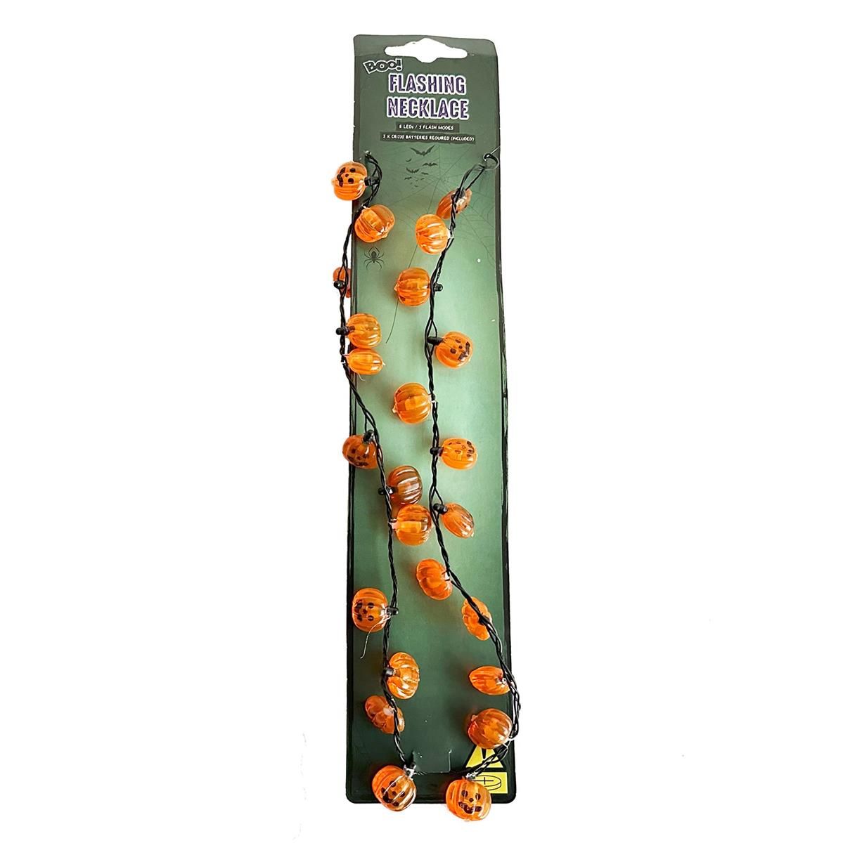 Light Up Necklace Pumpkin