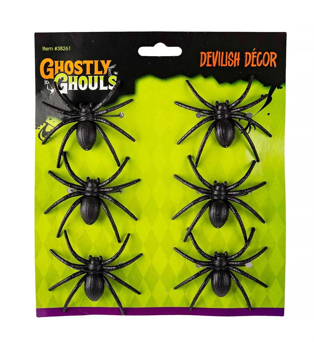 Ghostly Ghouls 6pk Spider