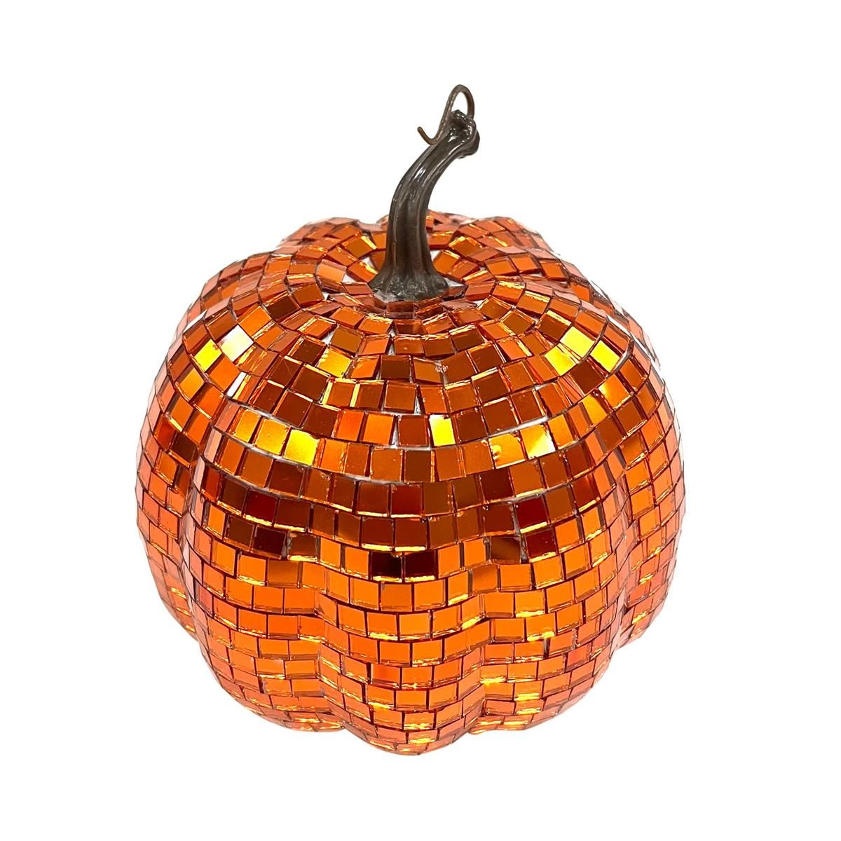 Harvest Disco Ball Pumpkin Orange