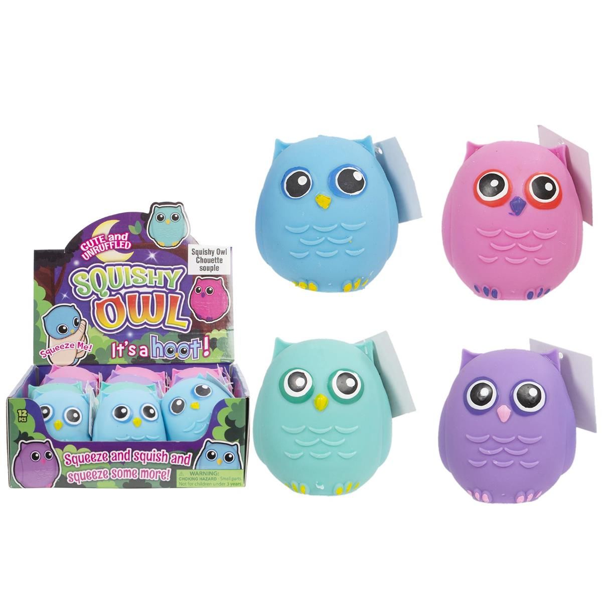 3&quot; Squishy Owl Assorted