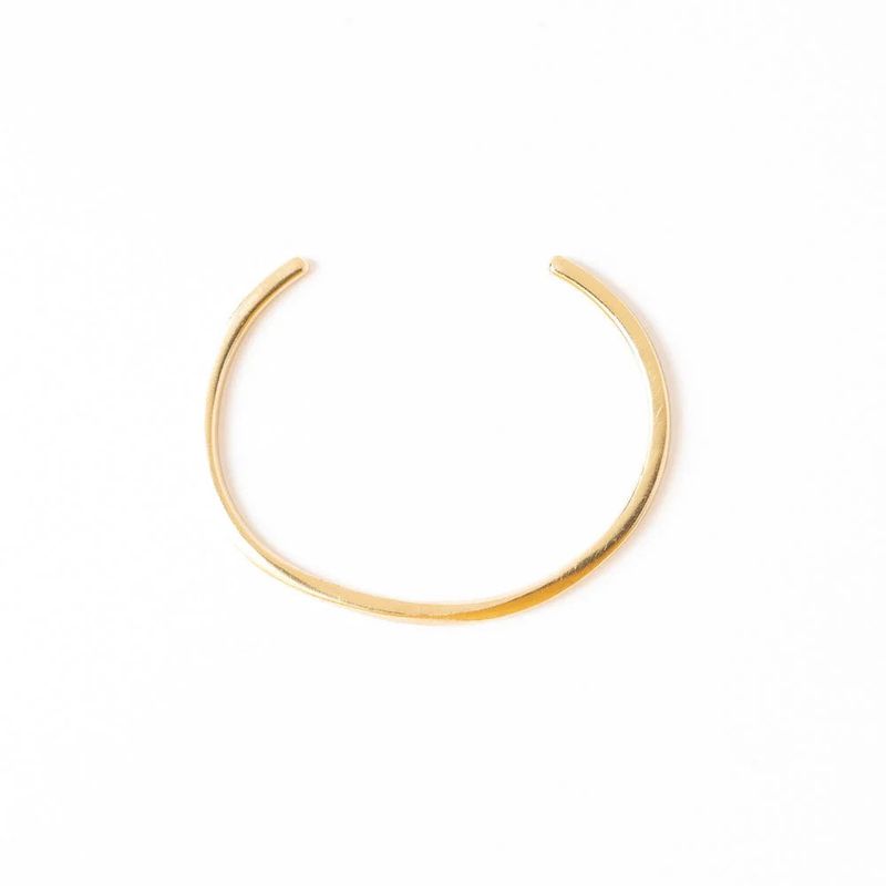 Millie Twisted Bar Cuff Bracelet Brass