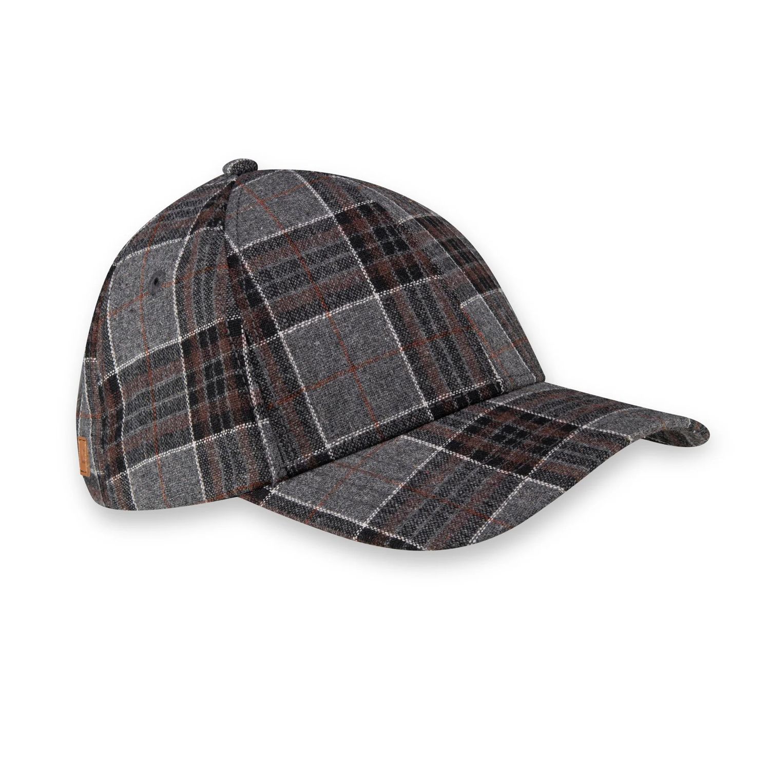 Classic Cap Wool Blend Charcoal Windowpane