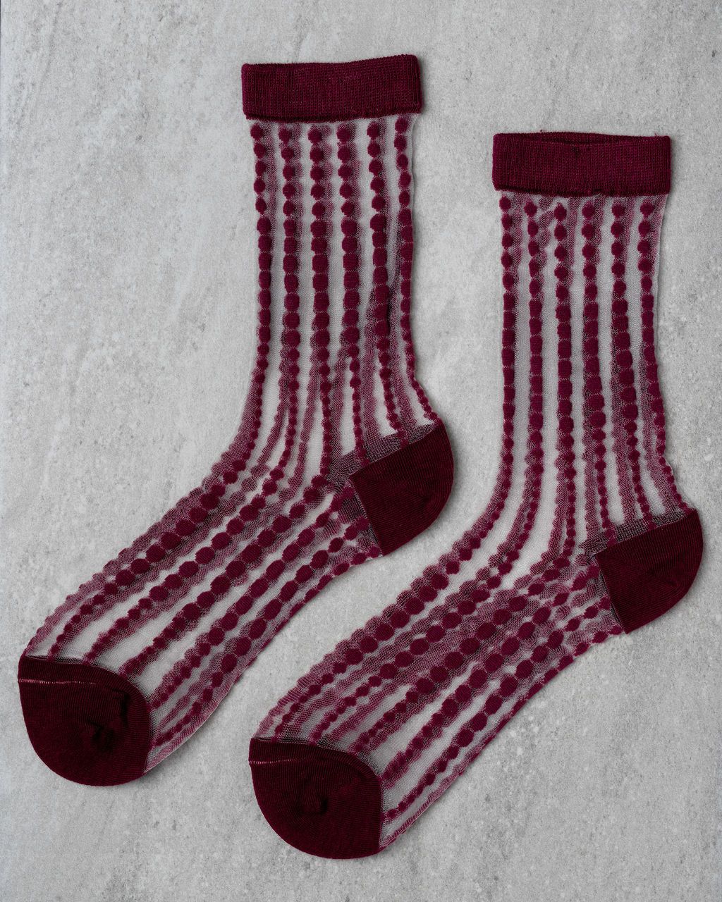Sheer Bubbles Socks Merlot