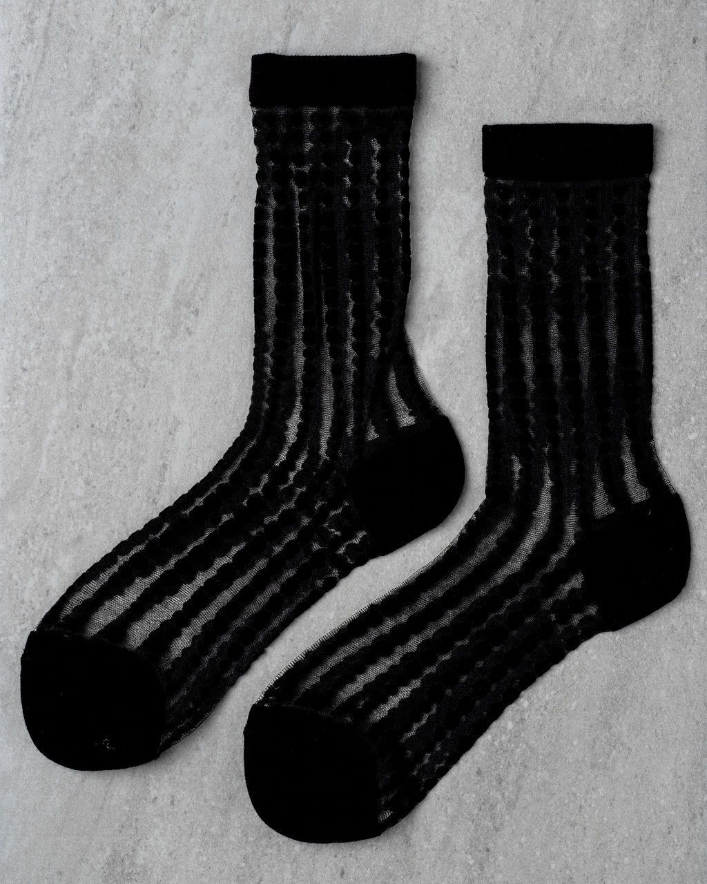 Sheer Bubbles Socks Black