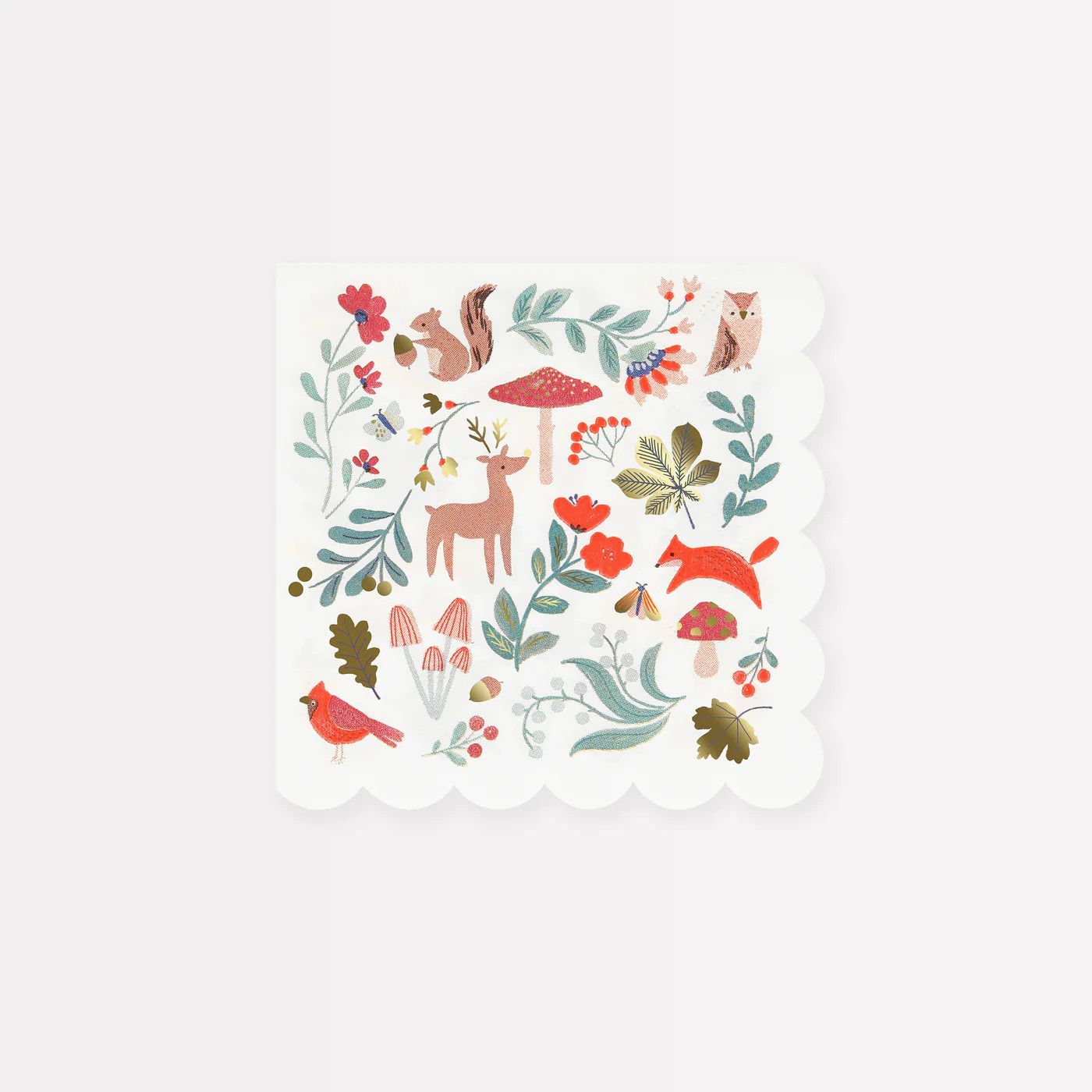 Winter Woodland Small Napkins Set of 16