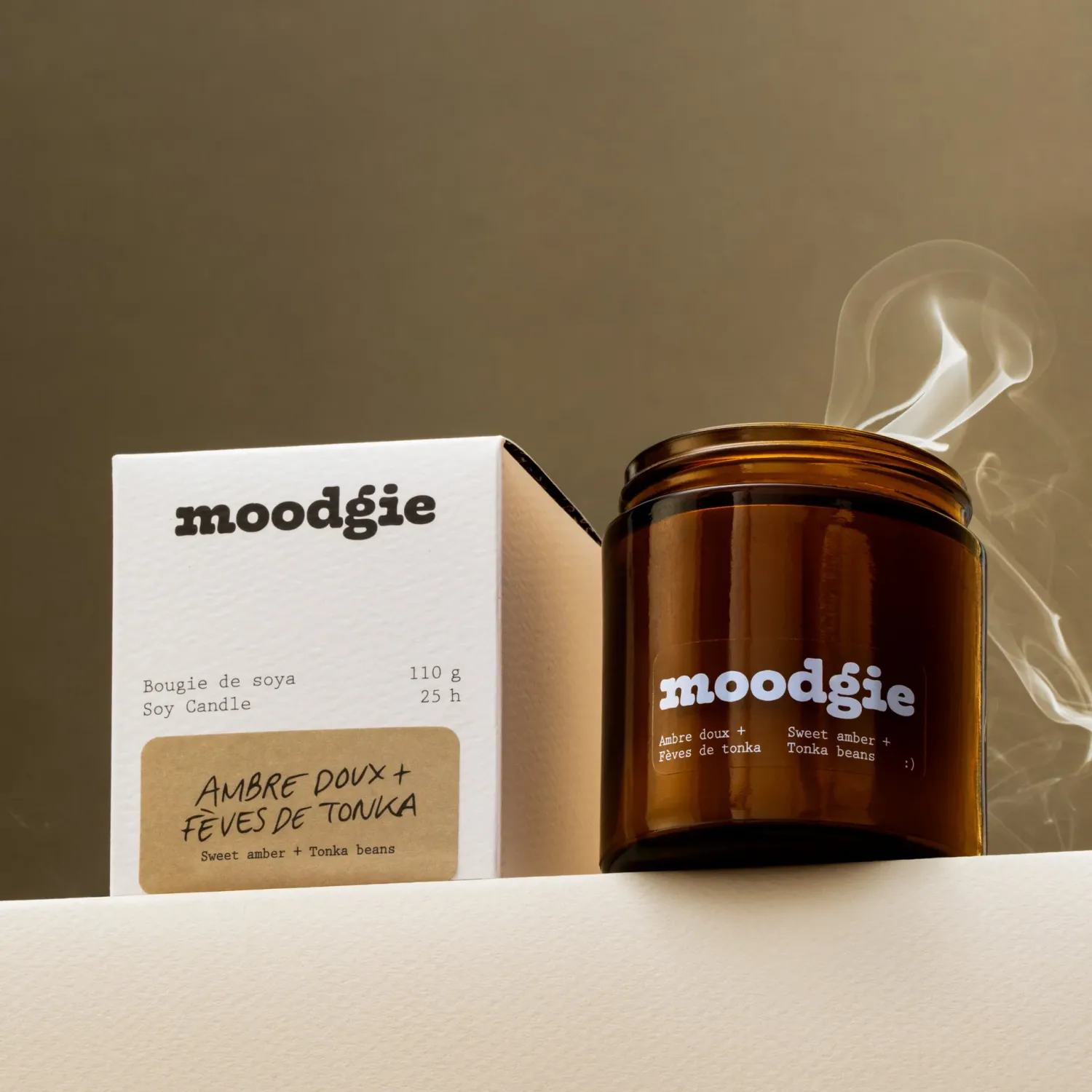 110g Candle Sweet Amber + Tonka Beans