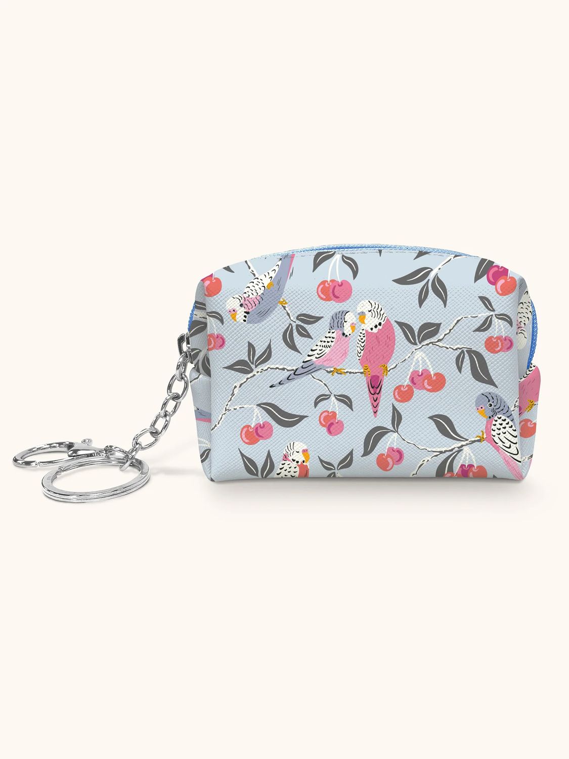 Keychain Pouch Birds In Cherry Tree