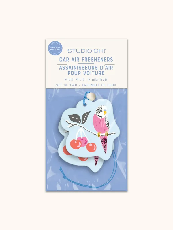 Car Air Freshener Pack of 2 Birds In Cherry Tree