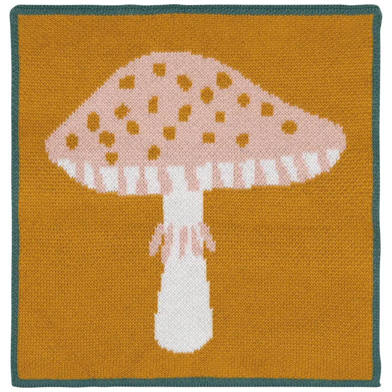 Set of 3 Knit Dishcloth Mushroom Gems